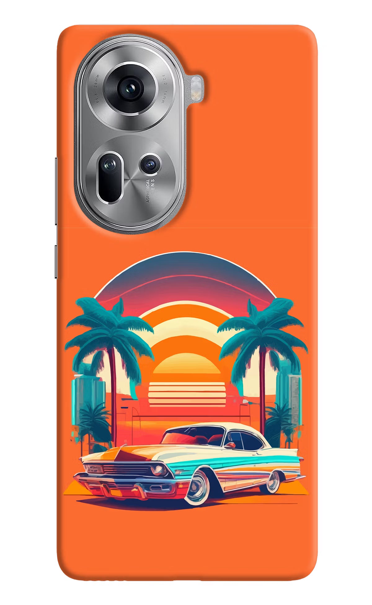 Palm Drive 80s Oppo Reno11 Hard Case Back Cover by Casekaro