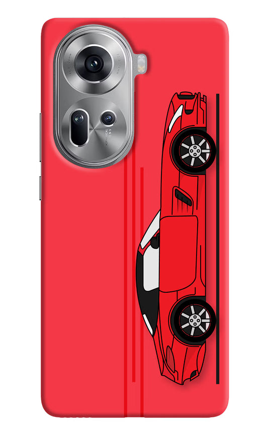 Red Velocity Oppo Reno11 Hard Case Back Cover by Casekaro