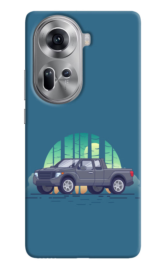 Retro Garage Vibe Oppo Reno11 Hard Case Back Cover by Casekaro