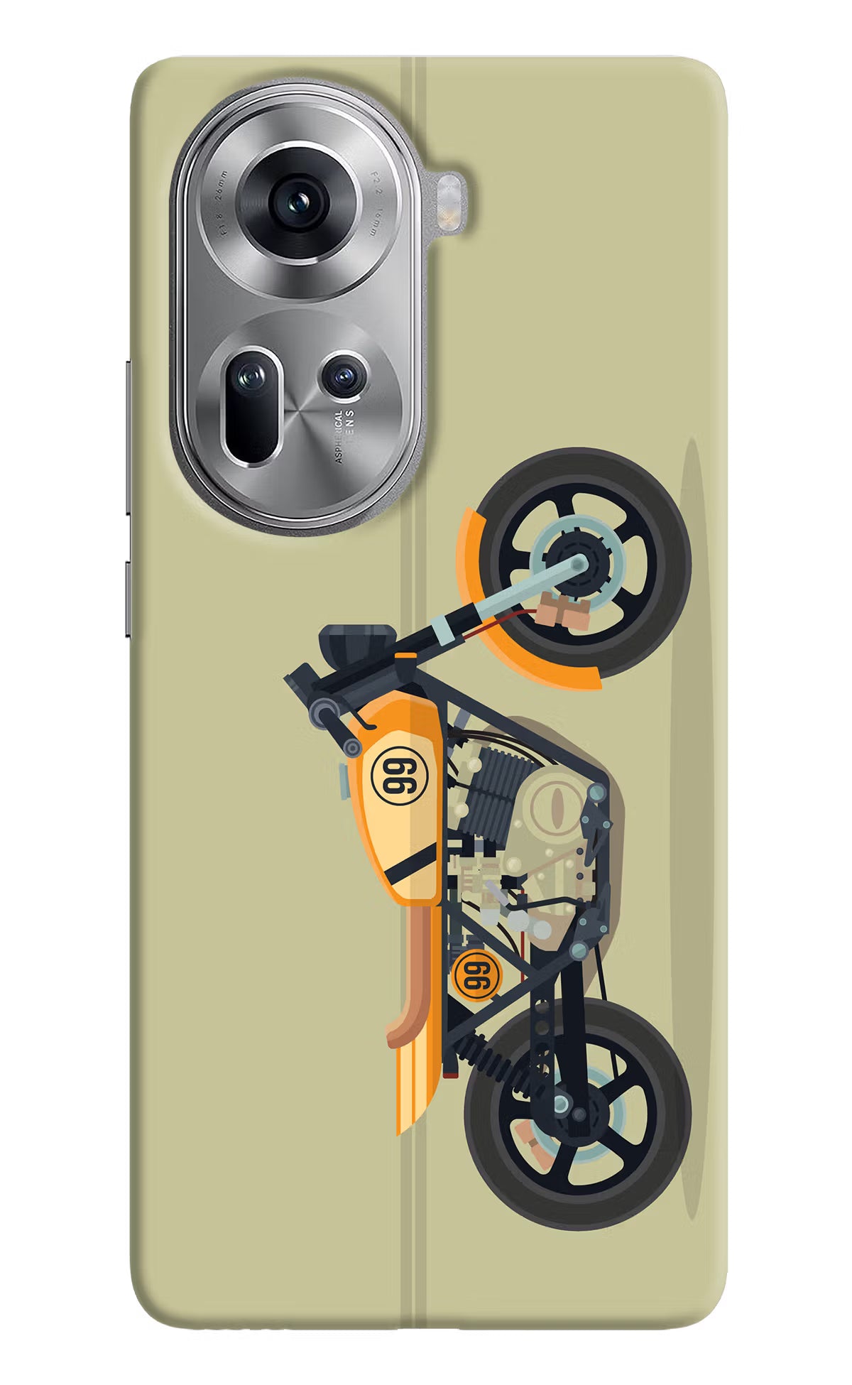 Vertical Speedster Oppo Reno11 Hard Case Back Cover by Casekaro