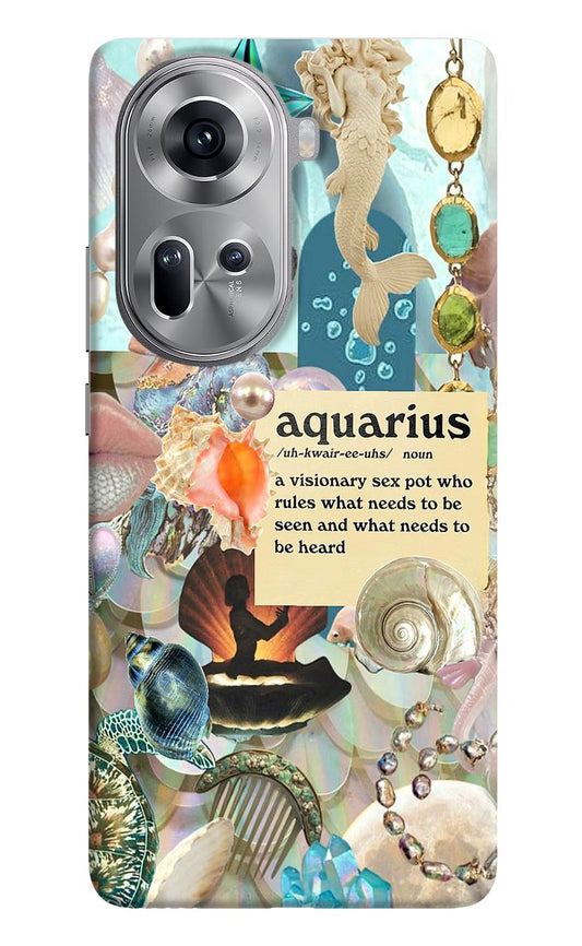 Aquarius Zodiac Oppo Reno11 Hard Case Back Cover by Casekaro