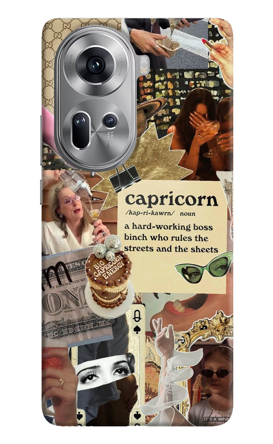 Capricorn Zodiac Oppo Reno11 Back Cover, Hard case