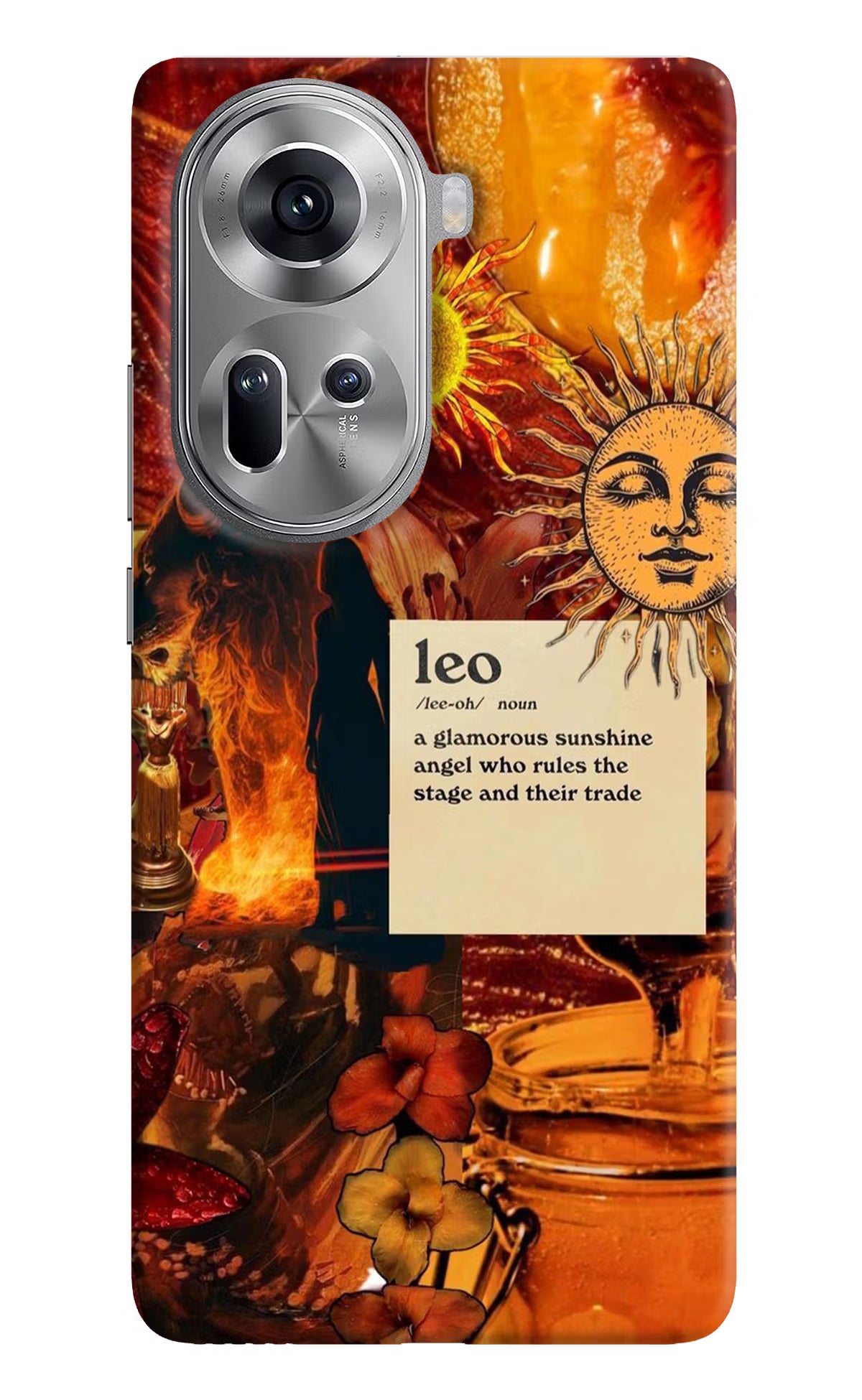 Leo Zodiac Oppo Reno11 Hard Case Back Cover by Casekaro