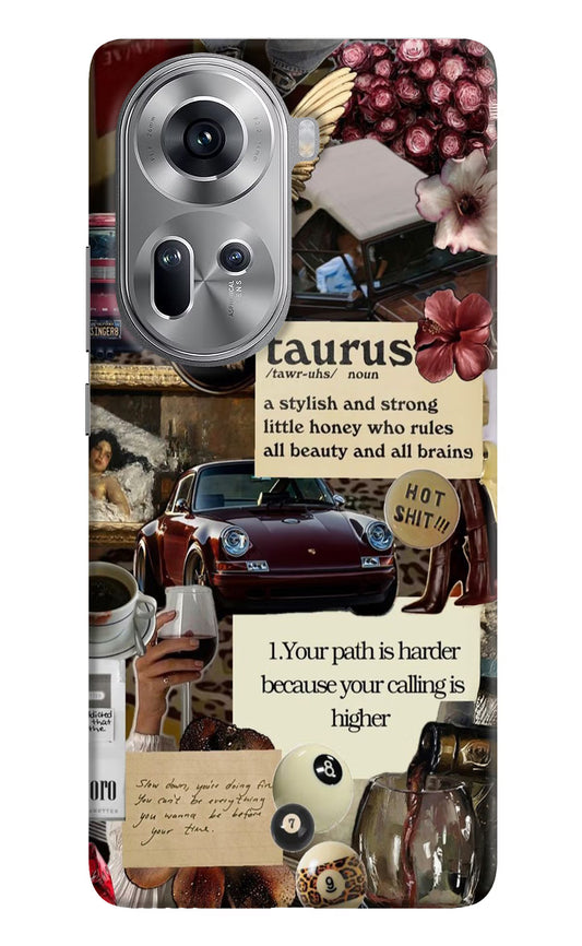 Taurus Zodiac Oppo Reno11 Hard Case Back Cover by Casekaro