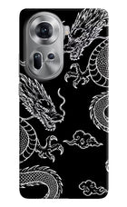 Twin Dragons Oppo Reno11 Hard Case Back Cover by Casekaro