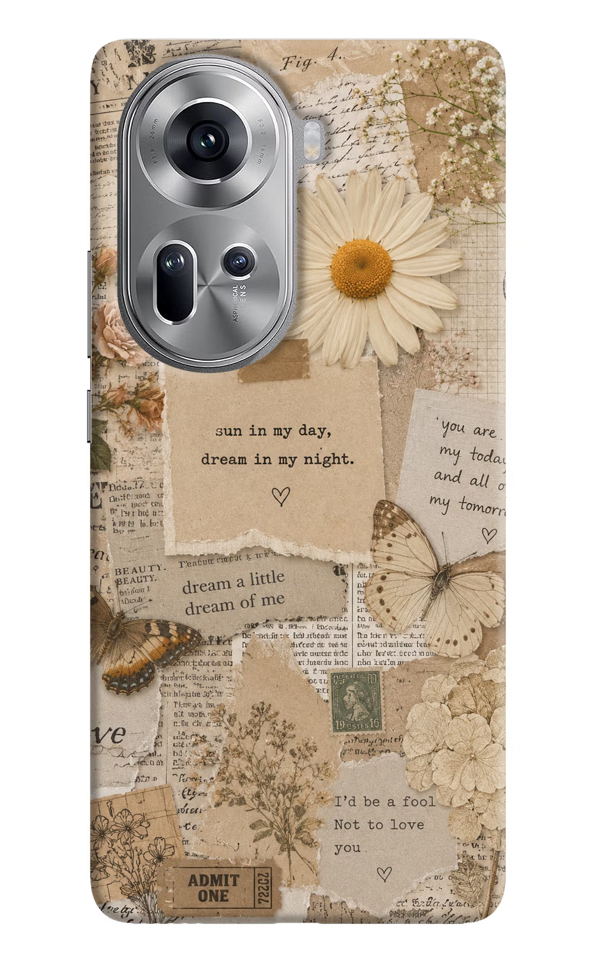 Vintage case Oppo Reno11 Back Cover