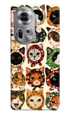 Cool Cat Oppo Reno11 Hard Case Back Cover by Casekaro