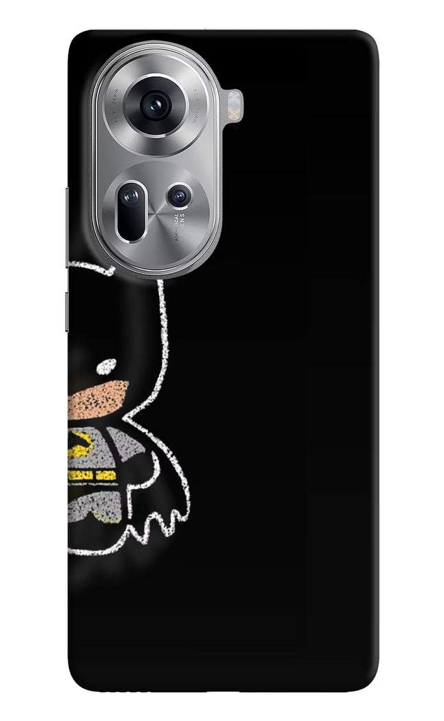 Bat Kitty Oppo Reno11 Hard Case Back Cover by Casekaro