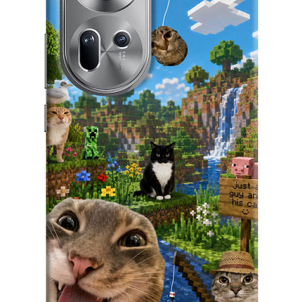Minecraft Cat Chaos Oppo Reno11 Hard Case Back Cover by Casekaro
