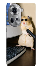 Hacker Hamster Oppo Reno11 Hard Case Back Cover by Casekaro