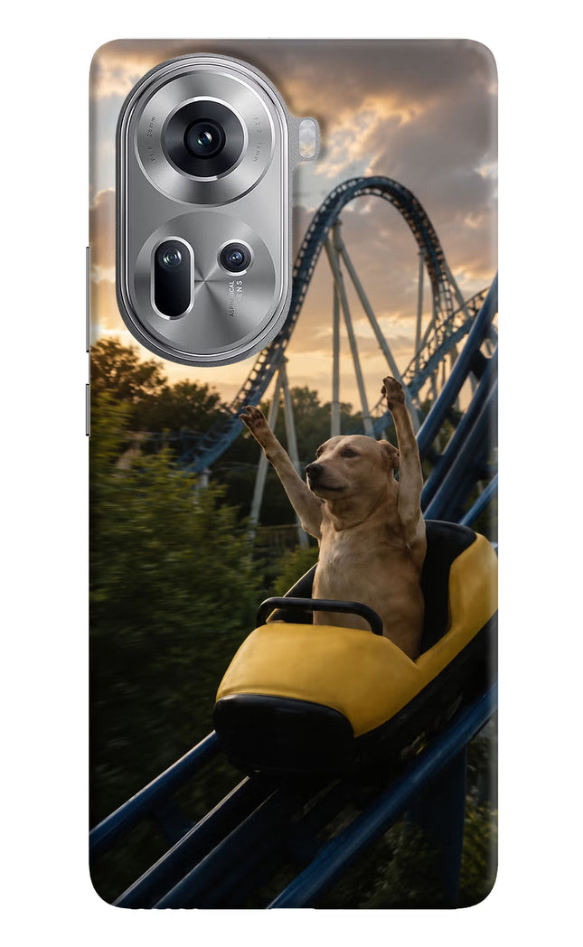 Rollercoaster Dog Oppo Reno11 Hard Case Back Cover by Casekaro