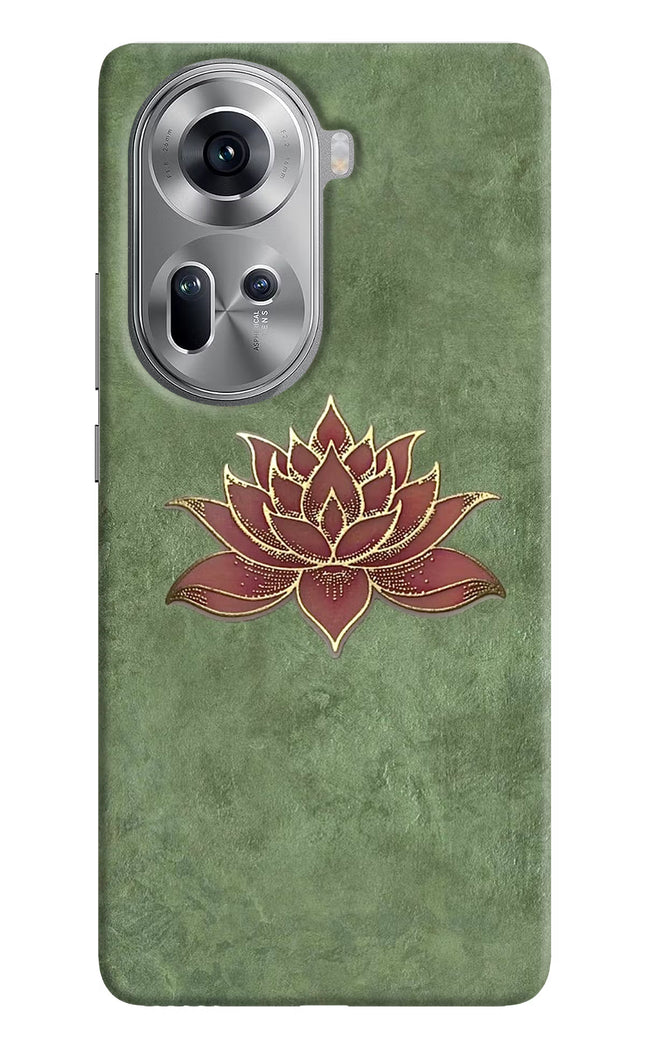 Lotus Grace Oppo Reno11 Hard Case Back Cover by Casekaro
