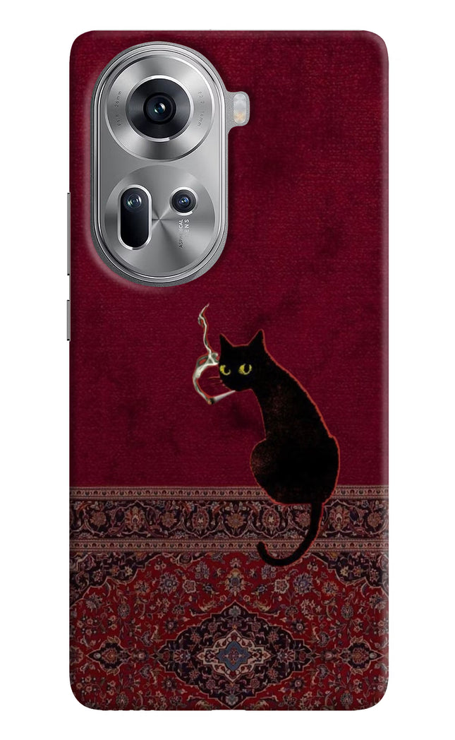 Midnight Cat Oppo Reno11 Hard Case Back Cover by Casekaro