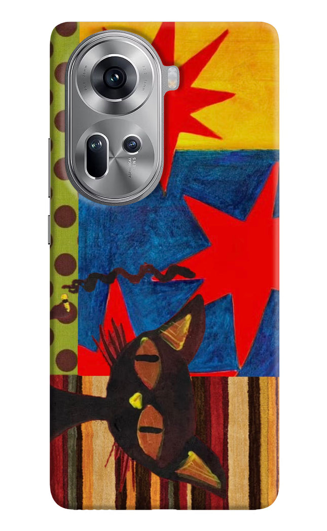Pop Cat Oppo Reno11 Hard Case Back Cover by Casekaro