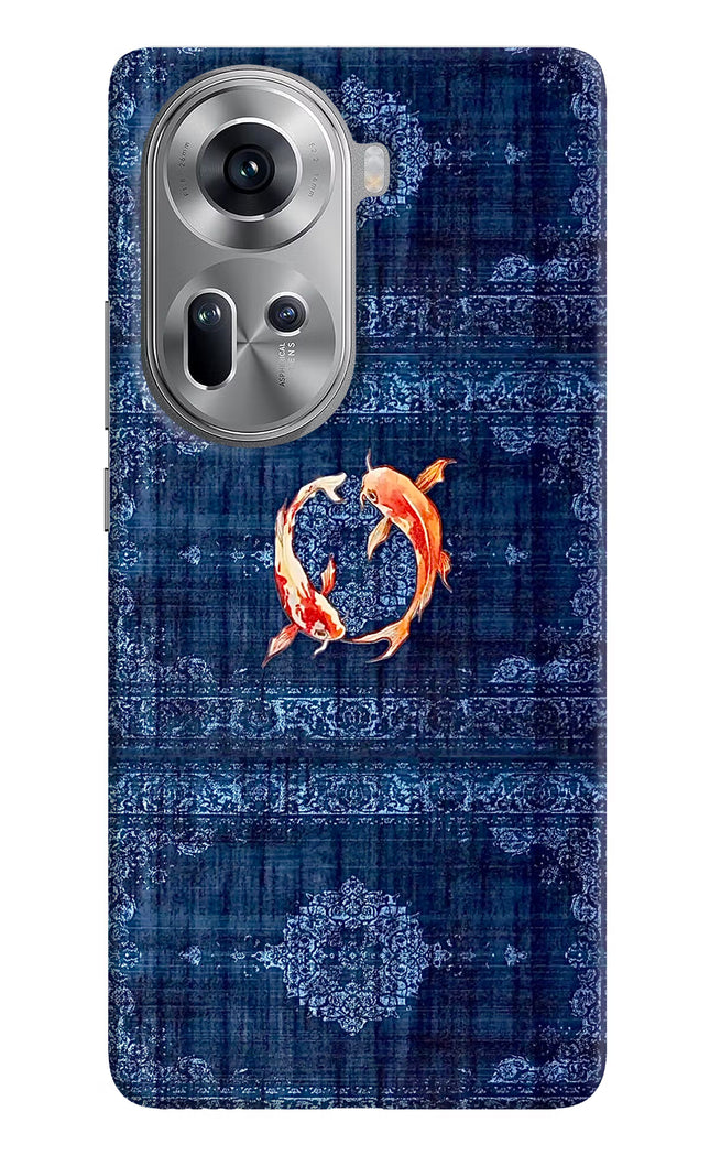 Koi Blue Oppo Reno11 Hard Case Back Cover by Casekaro