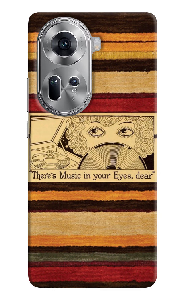 Vinyl Stripes Oppo Reno11 Hard Case Back Cover by Casekaro