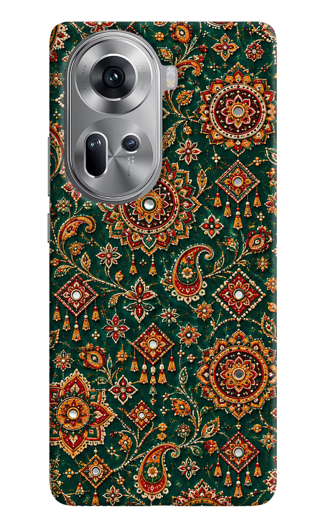 Green Pataka Oppo Reno11 Hard Case Back Cover by Casekaro