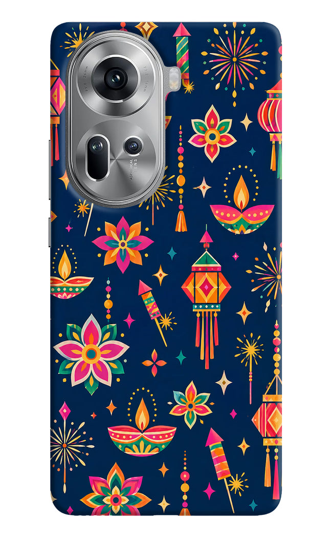 Festive Pop Oppo Reno11 Hard Case Back Cover by Casekaro