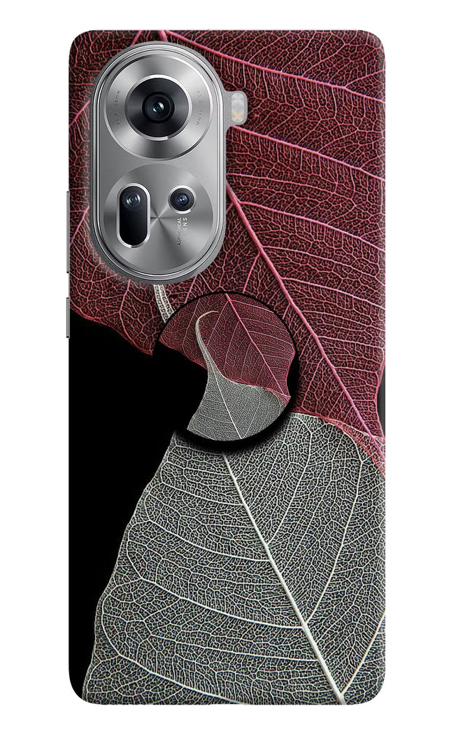 Leaf Pattern Oppo Reno11 Pop Case by Casekaro