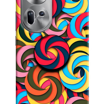 Spiral Pattern Oppo Reno11 Pop Case by Casekaro