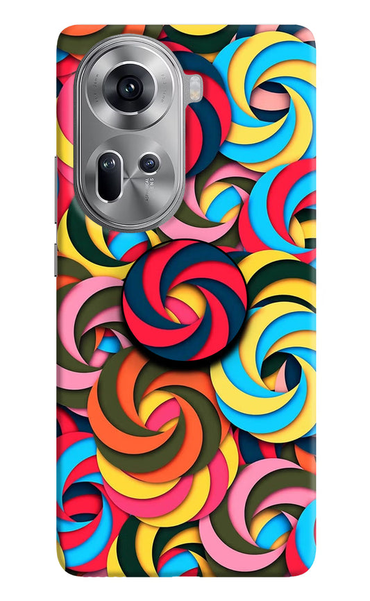 Spiral Pattern Oppo Reno11 Pop Case by Casekaro