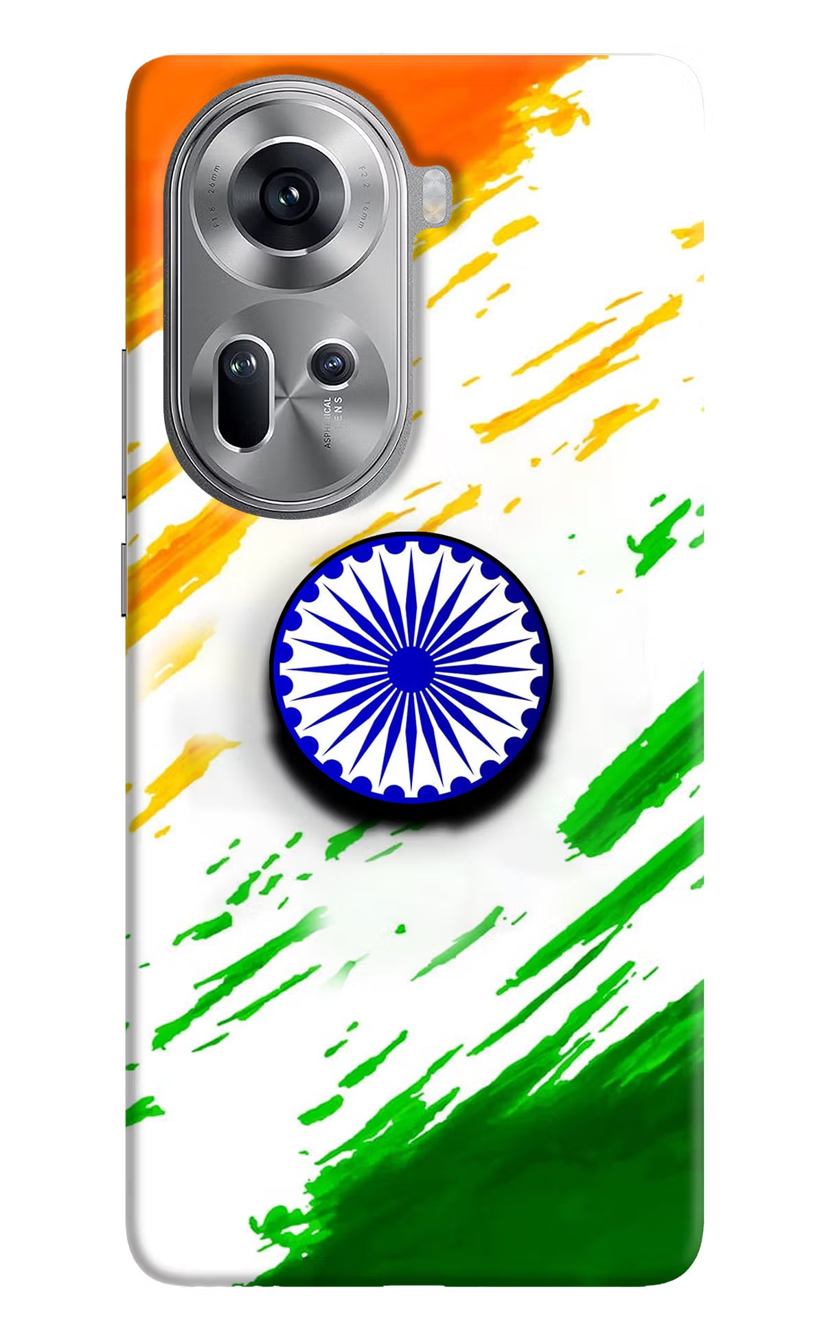 Indian Flag Ashoka Chakra Oppo Reno11 Pop Case by Casekaro