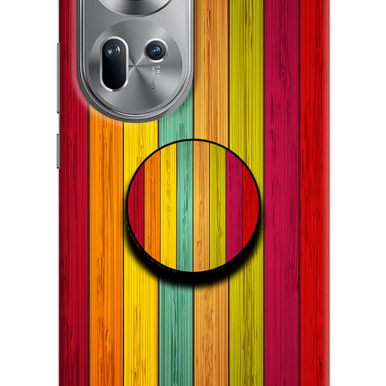 Multicolor Wooden Oppo Reno11 Pop Case by Casekaro