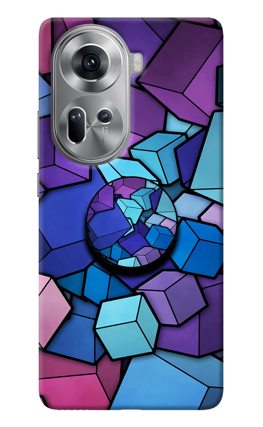 Cubic Abstract Oppo Reno11 Pop Case