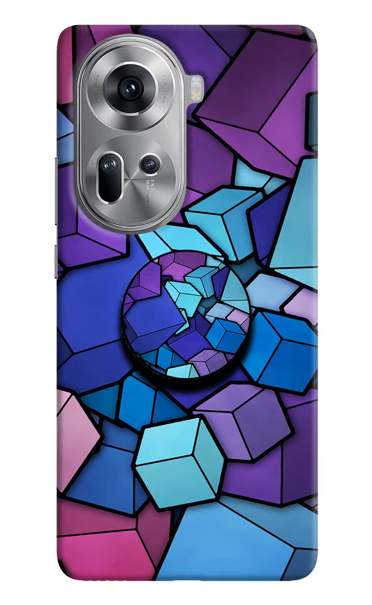 Cubic Abstract Oppo Reno11 Pop Case by Casekaro