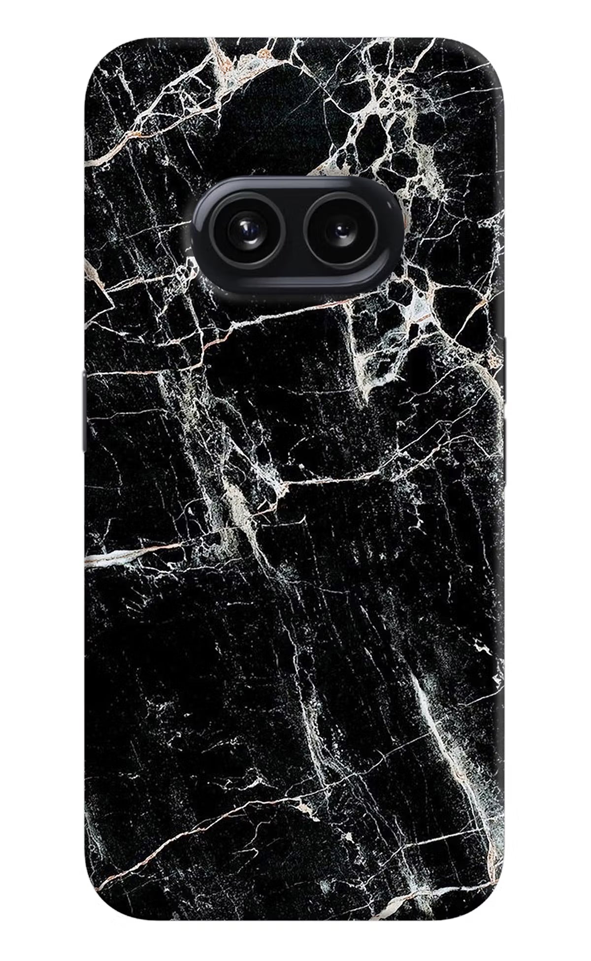 Black Marble Texture Nothing Phone 2A Hard Case Back Cover by Casekaro