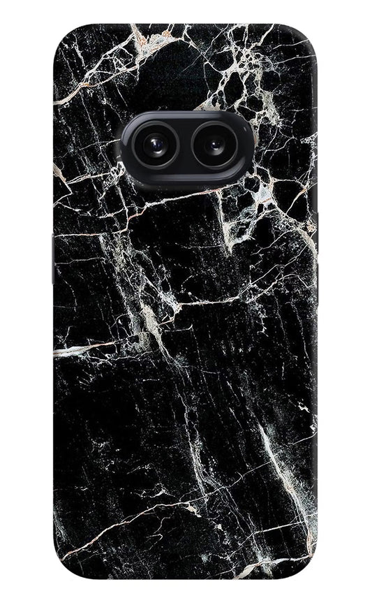 Black Marble Texture Nothing Phone 2A Hard Case Back Cover by Casekaro
