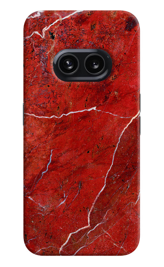 Red Marble Design Nothing Phone 2A Hard Case Back Cover by Casekaro