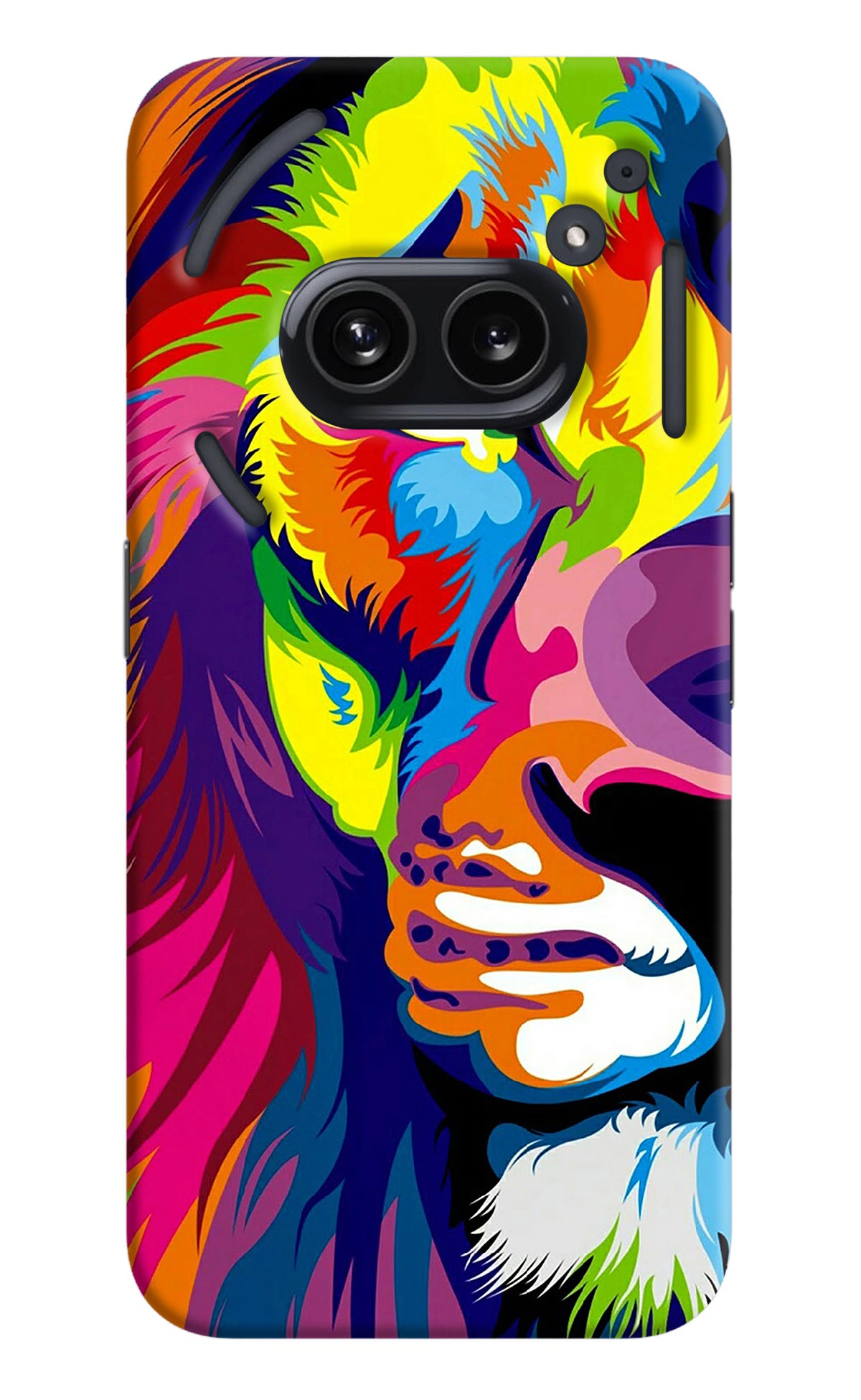 Lion Half Face Nothing Phone 2A Back Cover