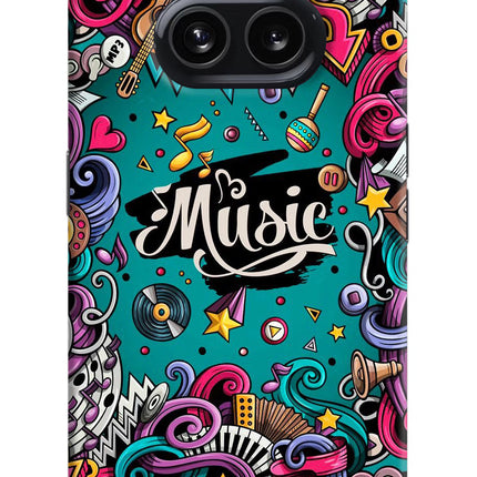 Music Graffiti Nothing Phone 2A Hard Case Back Cover by Casekaro