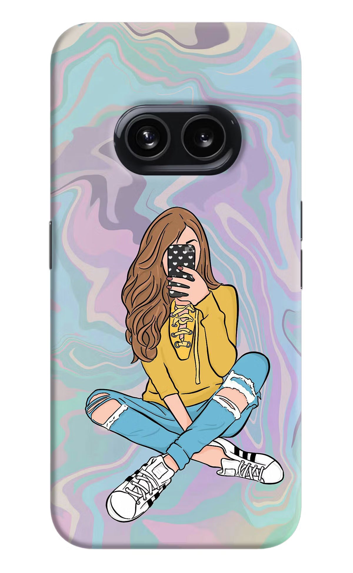 Selfie Girl Nothing Phone 2A Hard Case Back Cover by Casekaro