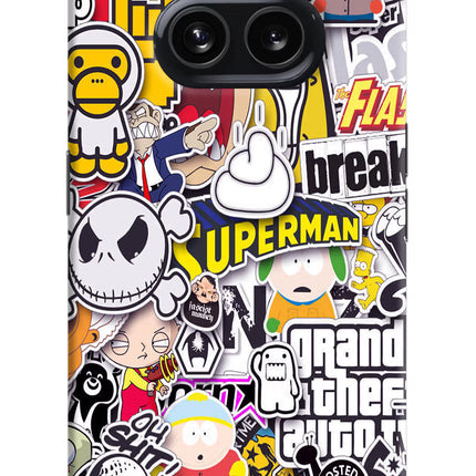 Sticker Bomb Nothing Phone 2A Hard Case Back Cover by Casekaro