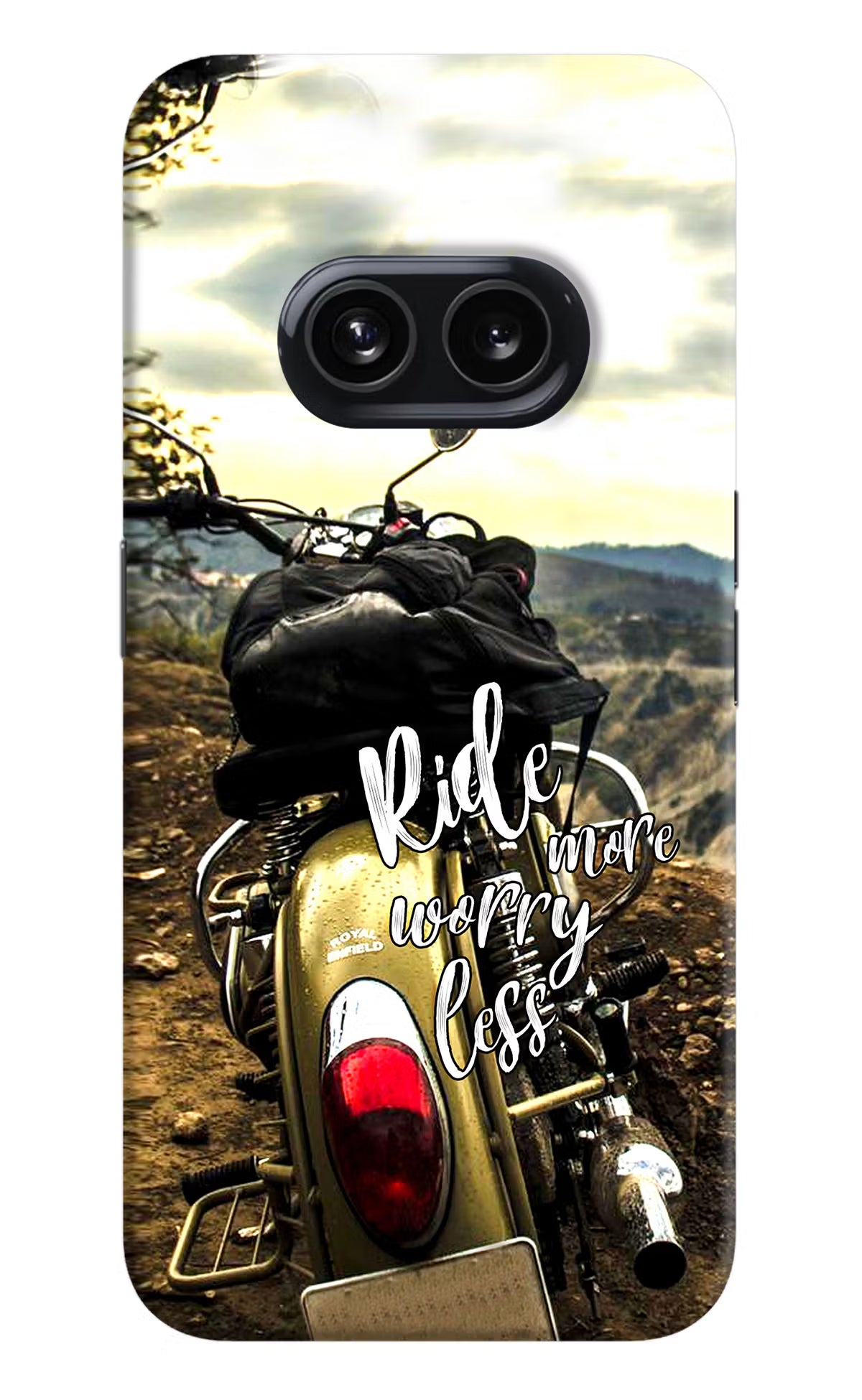 Ride More Worry Less Nothing Phone 2A Hard Case Back Cover by Casekaro