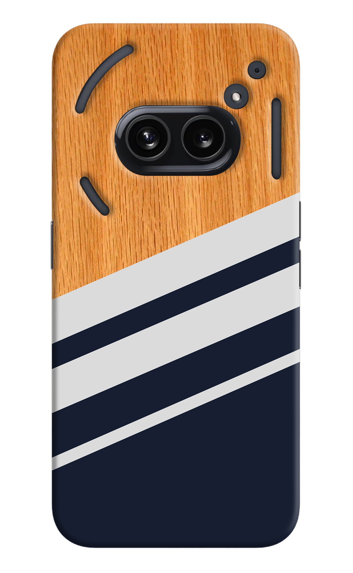 Blue and white wooden Nothing Phone 2A Back Cover