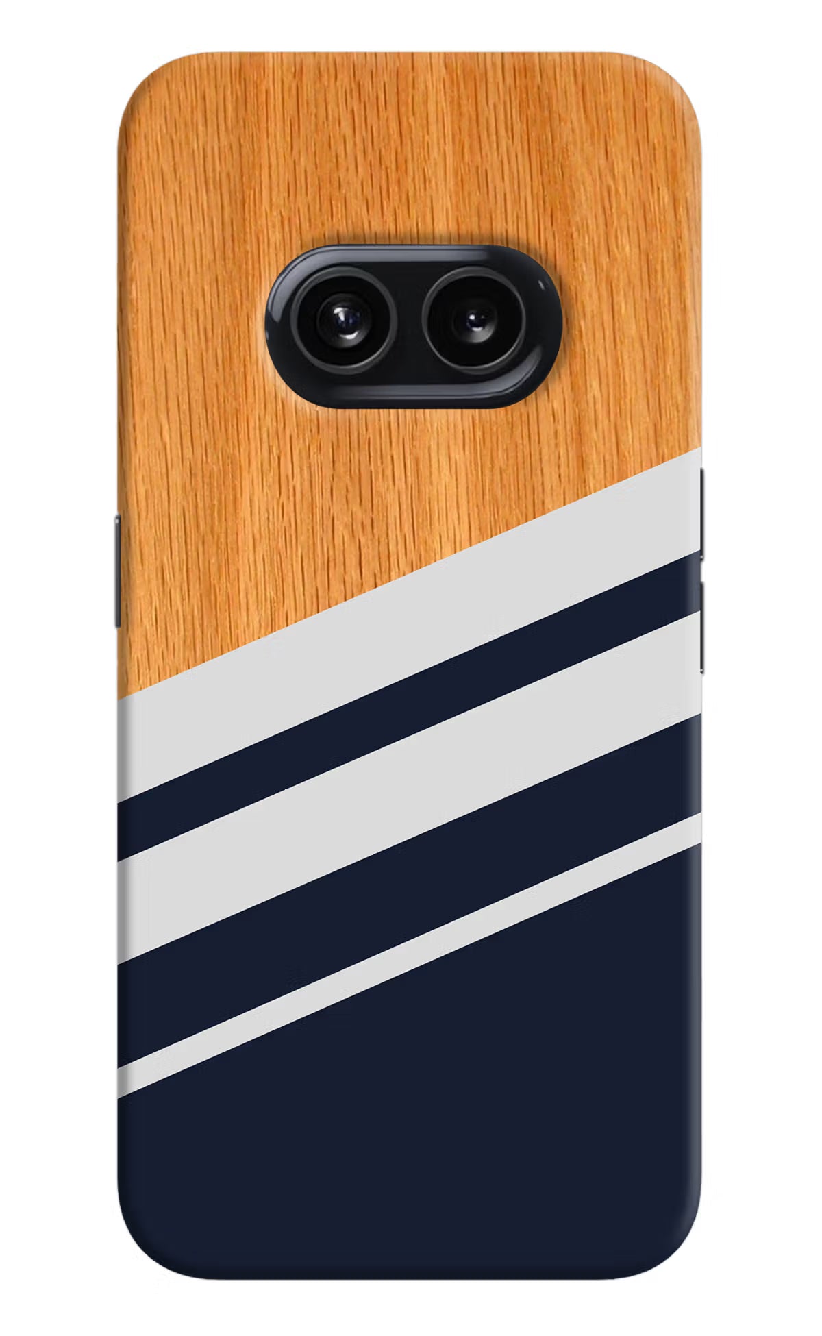 Blue and white wooden Nothing Phone 2A Hard Case Back Cover by Casekaro