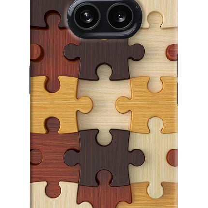 Wooden Puzzle Nothing Phone 2A Hard Case Back Cover by Casekaro