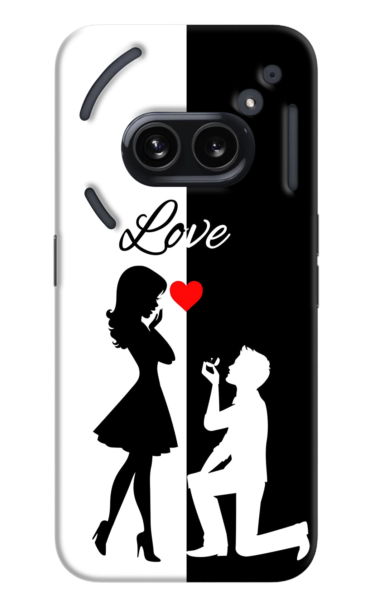 Love Propose Black And White Nothing Phone 2A Back Cover