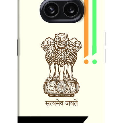Satyamev Jayate Brown Logo Nothing Phone 2A Hard Case Back Cover by Casekaro