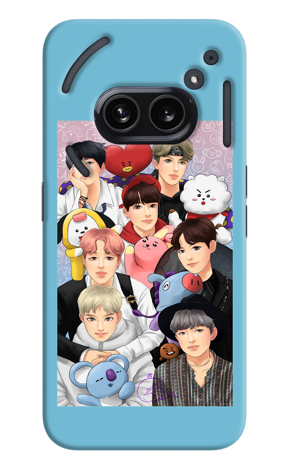 BTS with animals Nothing Phone 2A Back Cover