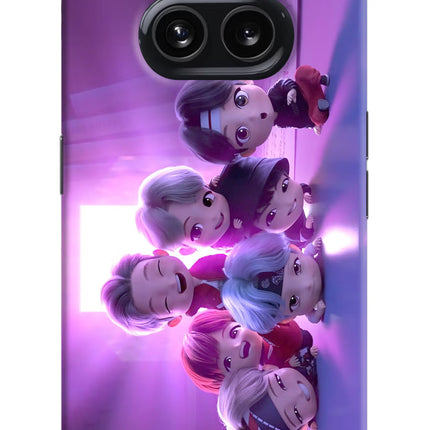 BTS Chibi Nothing Phone 2A Hard Case Back Cover by Casekaro
