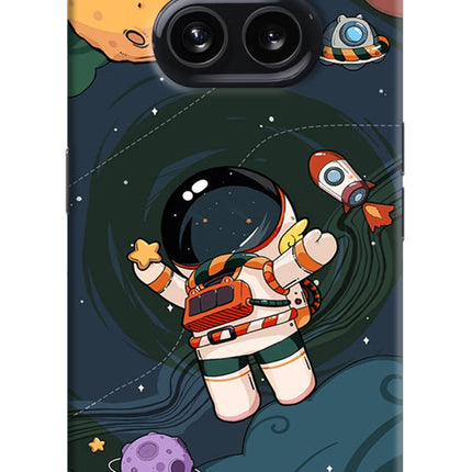 Cartoon Astronaut Nothing Phone 2A Hard Case Back Cover by Casekaro