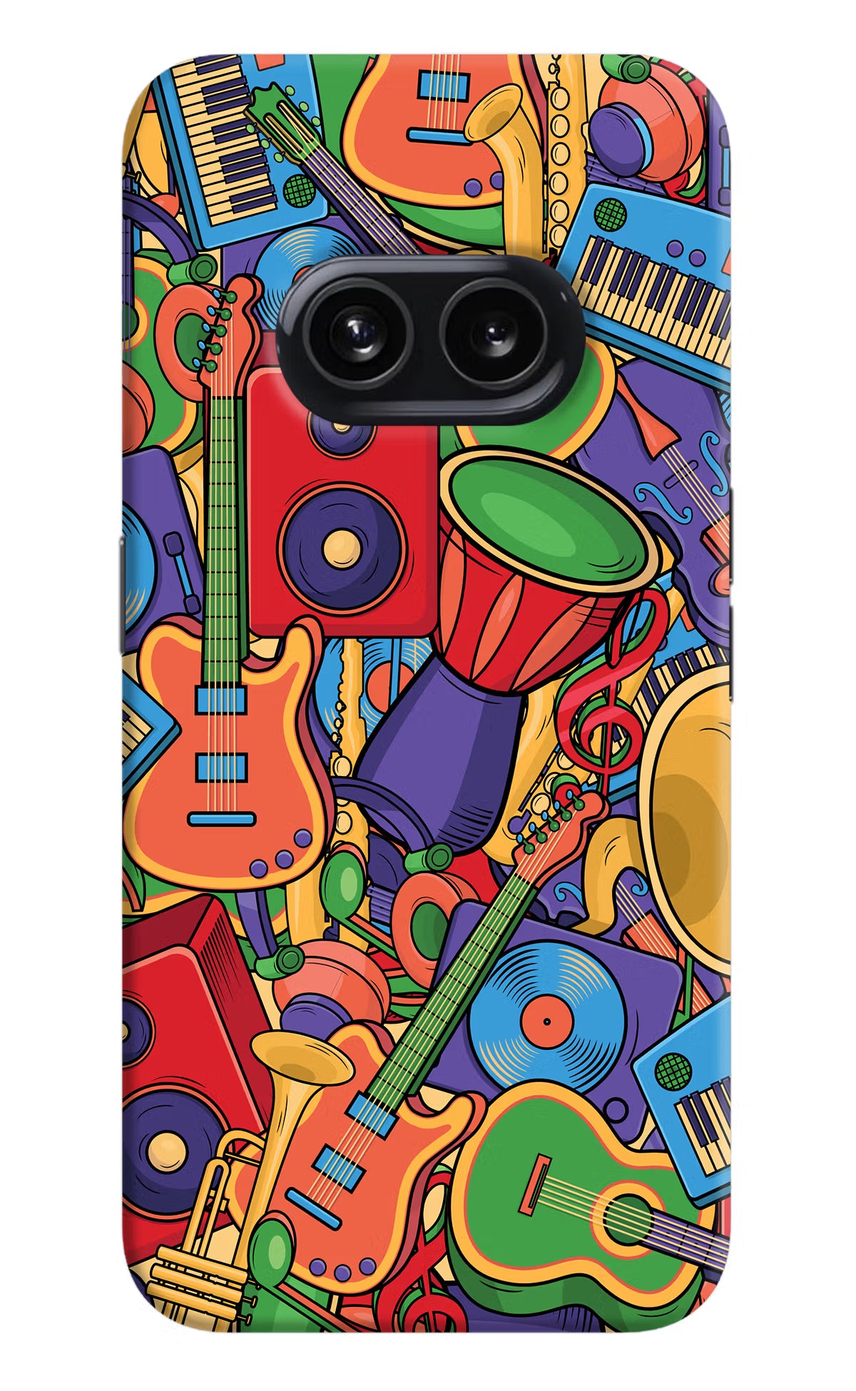 Music Instrument Doodle Nothing Phone 2A Hard Case Back Cover by Casekaro