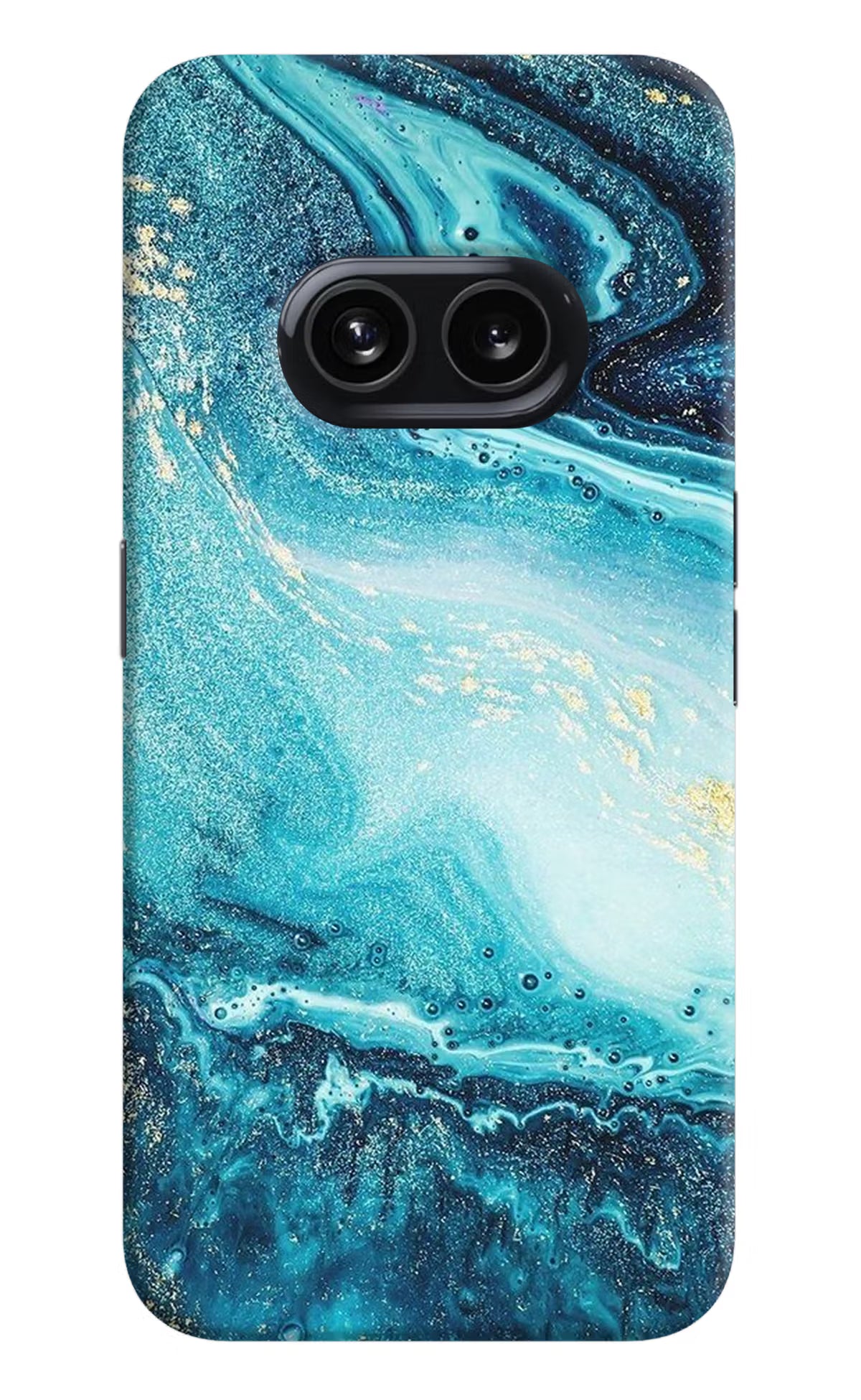 Blue Glitter Marble Nothing Phone 2A Hard Case Back Cover by Casekaro