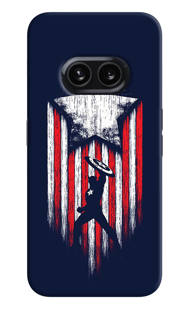 Captain America Marvel Art Nothing Phone 2A Hard Case Back Cover by Casekaro