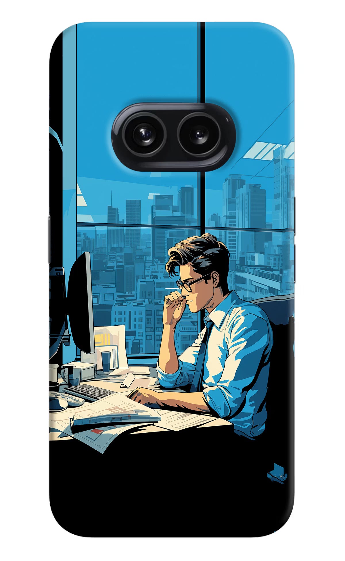 Focused Hustler (AI Generated) Nothing Phone 2A Hard Case Back Cover by Casekaro