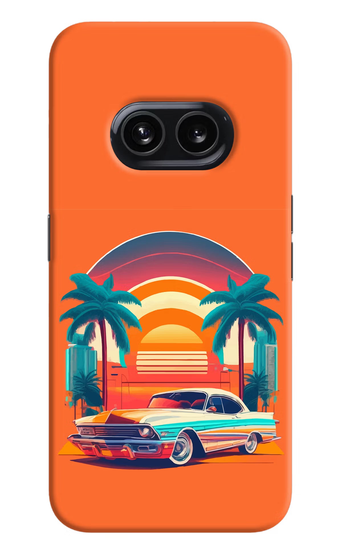 Palm Drive 80s Nothing Phone 2A Hard Case Back Cover by Casekaro